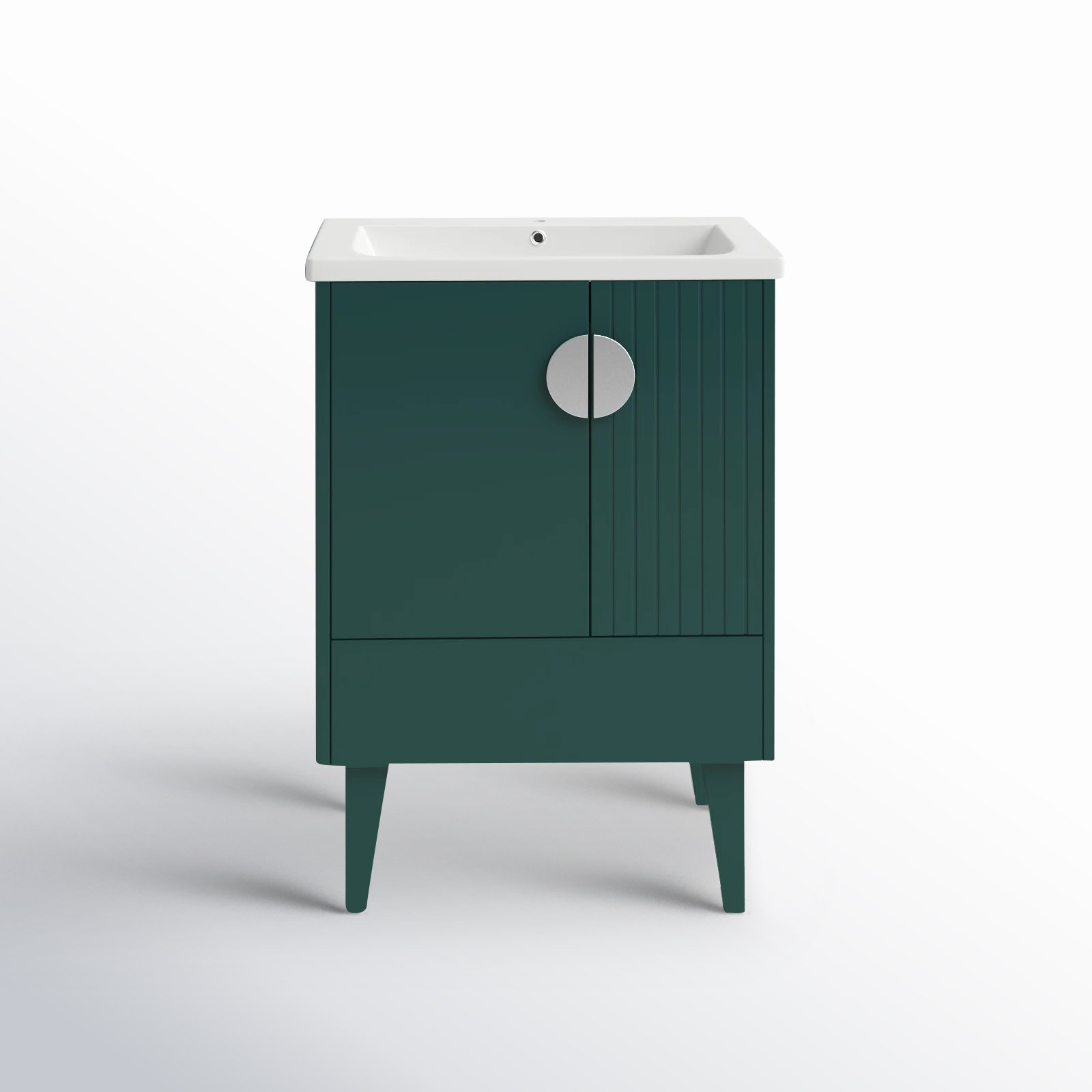 Saimah 24'' Single Bathroom Vanity, Green, Polished Chrome