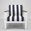 Fauteuil club d'extérieur en métal avec coussin Sunbrella Weston-743519901-579346467