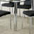 Landen Glass Top Metal Base Dining Table