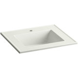 Ceramic Rectangular Drop-in Bathroom Sink with Overflow