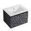 Meuble-lavabo mural 24 po avec lavabo en céramique et porte d'armoire à fermeture en douceur 24 po