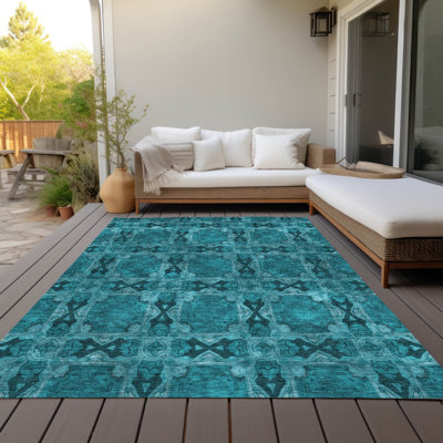 Tapis intérieur / extérieur Friley avec envers antidérapant