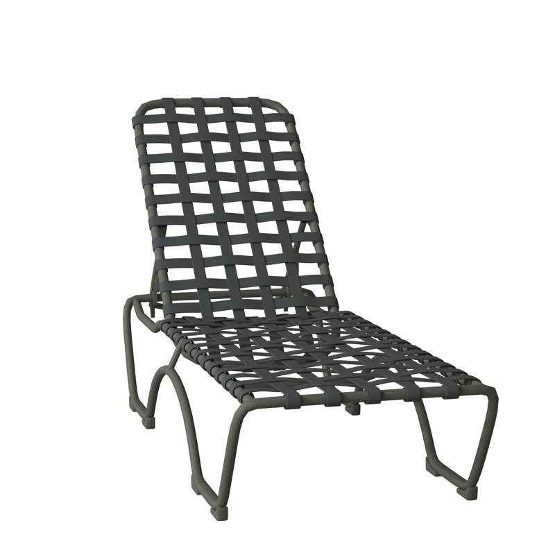 Kahana Outdoor Chaise Lounge, Graphite Vinyl, Snow
