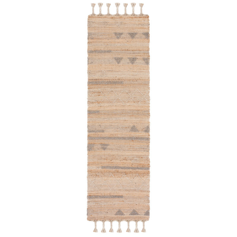 Dalke Southwestern Handmade Flatweave Natural/Beige/Gray Area Rug, Runner 2'3" x 8'