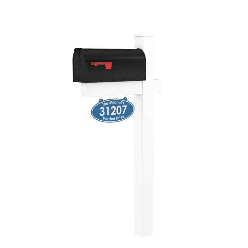 Plastic Post Mounted Mailbox