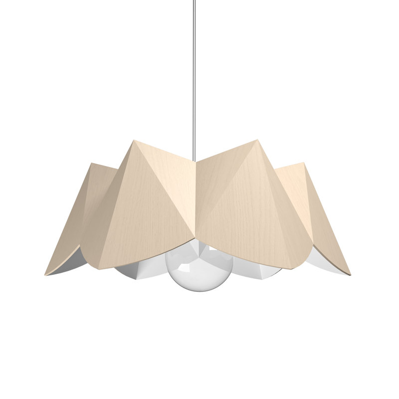 Physalis 1 - Light Pendant, 5.91" H x 13.78" W x 13.78" D, Organic Cappuccino