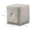 Tabouret de coiffeuse Keza, siège capitonné blanc, presse à membrane cubique de 19 pouces