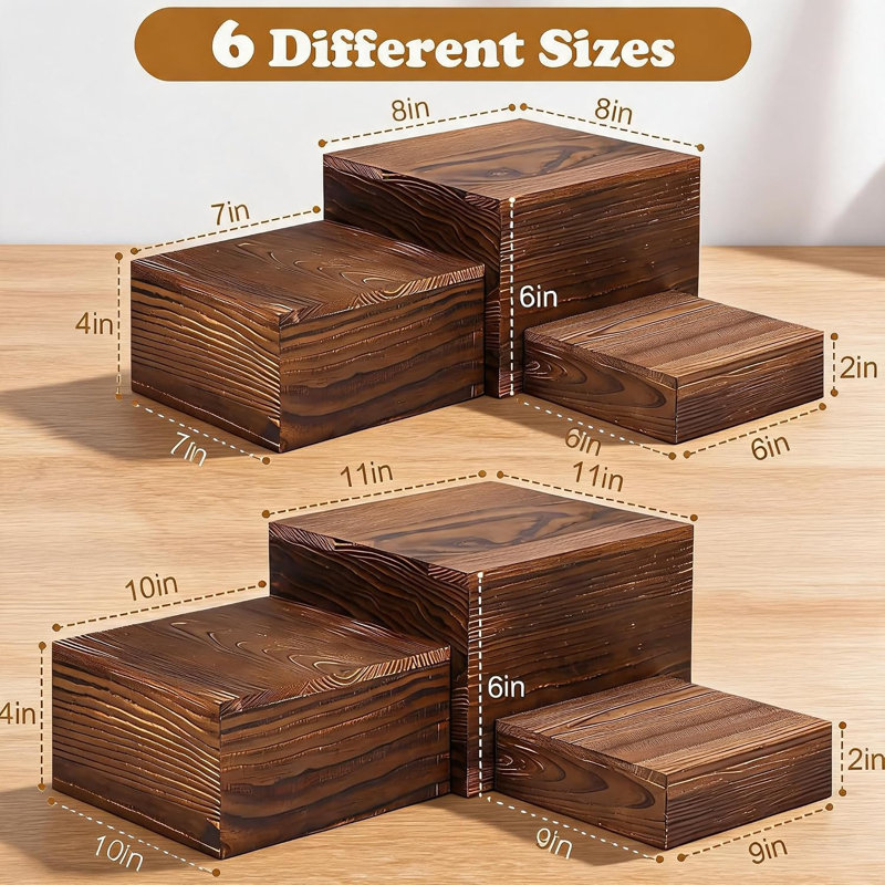Présentoir à gâteaux en bois 6 pièces