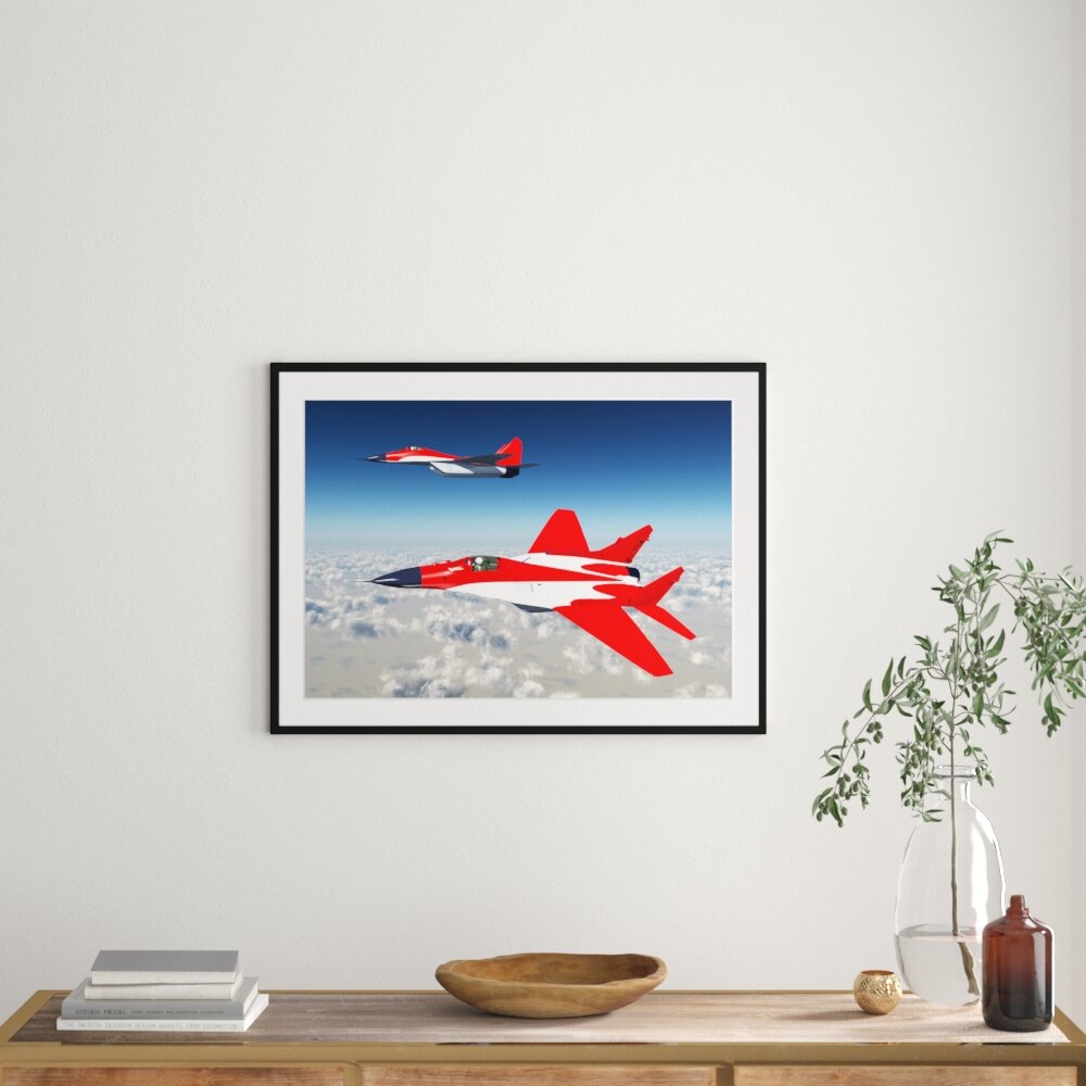 Gerahmtes Poster 'Fighter Jets'