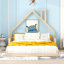 Lit simple en bois avec tête de lit en forme de maison, blanc-912731561-912731566