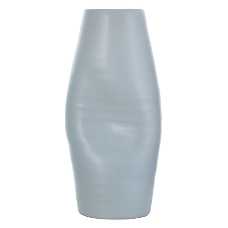 Vase de table Amayrani, H 22,5 po x l 9 po x P 7 po, Bleu clair