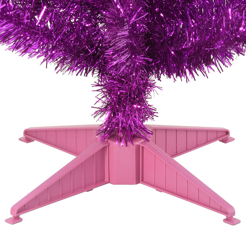 Pink Tinsel Tree, 3'