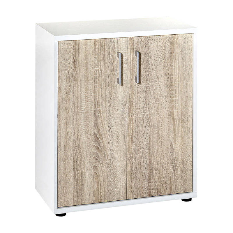 Amasia 65.1cm Wide File Cabinet, White/Sonoma
