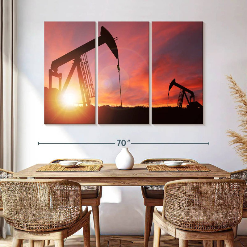 Silhouette de Lilie Pumpjacks, H 42 po x l 65 po