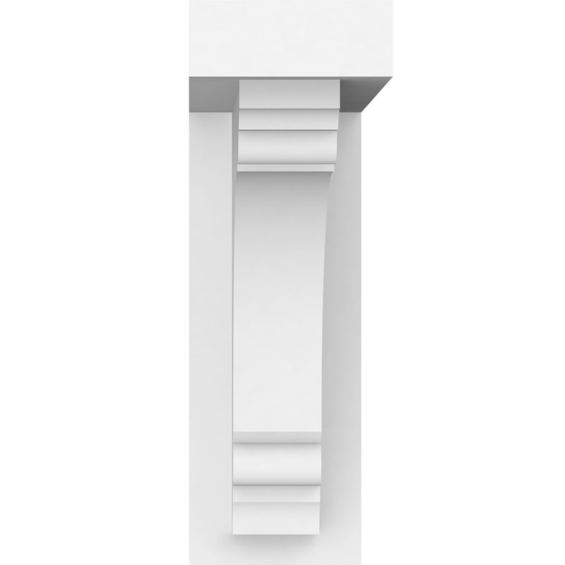 2"W x 6"D x 6"H Standard Warren Architectural Grade PVC Bracket, 6" H x 2" W x 6" D