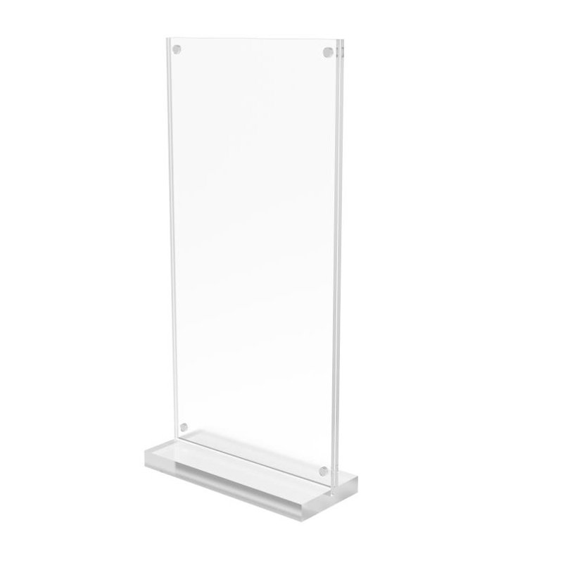 Porte-affiche magnétique en acrylique transparent, 10 po x 4 po