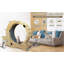 Roue de course 5-en-1 pour chat, structure d'escalade en bois