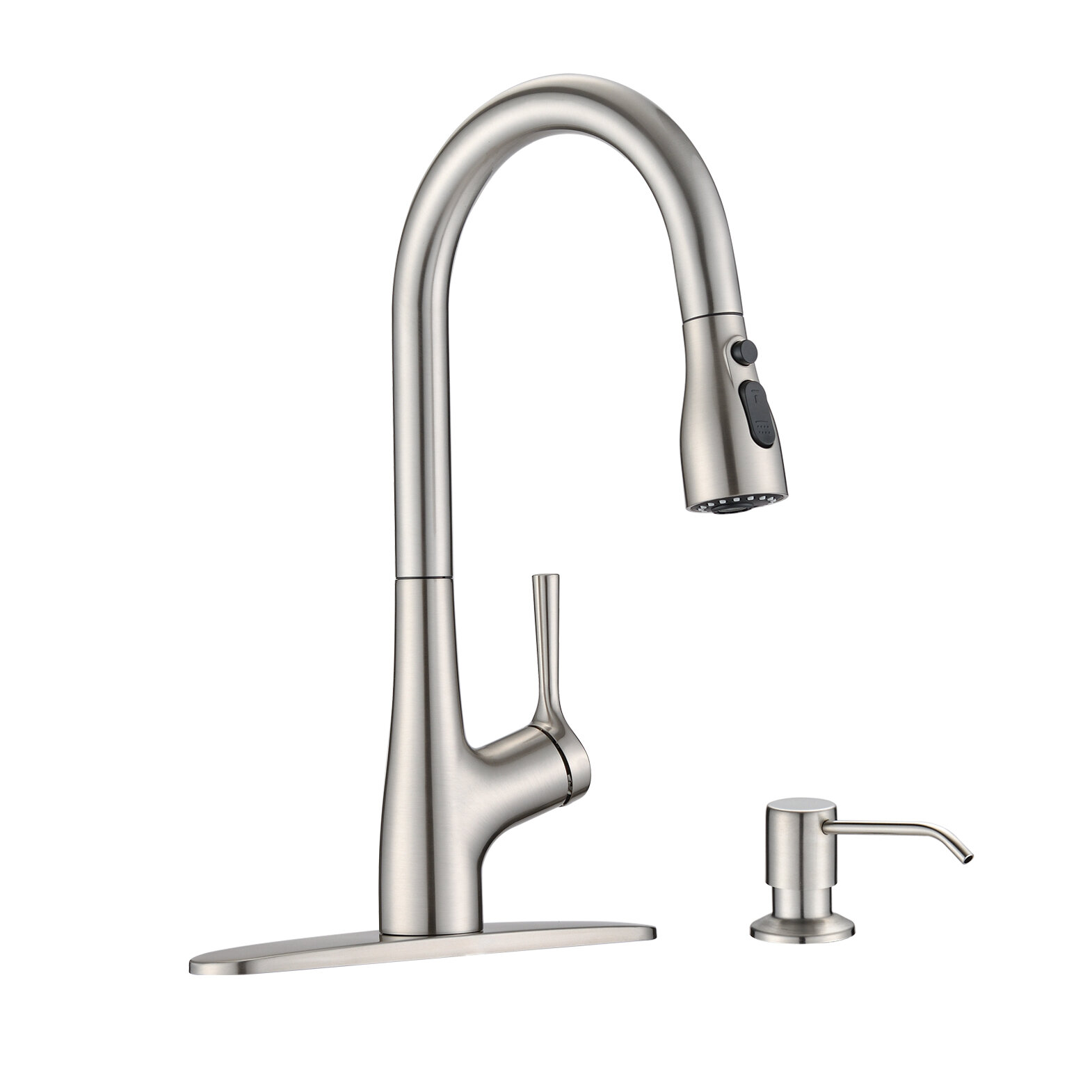 Maxwell Pull Down Kitchen Faucet With Soap Dispenser 