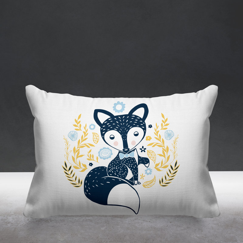 Coussin Felix, Jaune / Bleu Marine