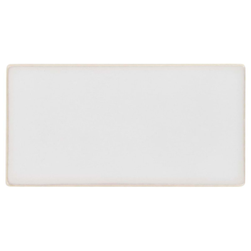 Nabi Subway 3X6 Crackled Glossy Glass Tile, Natural White