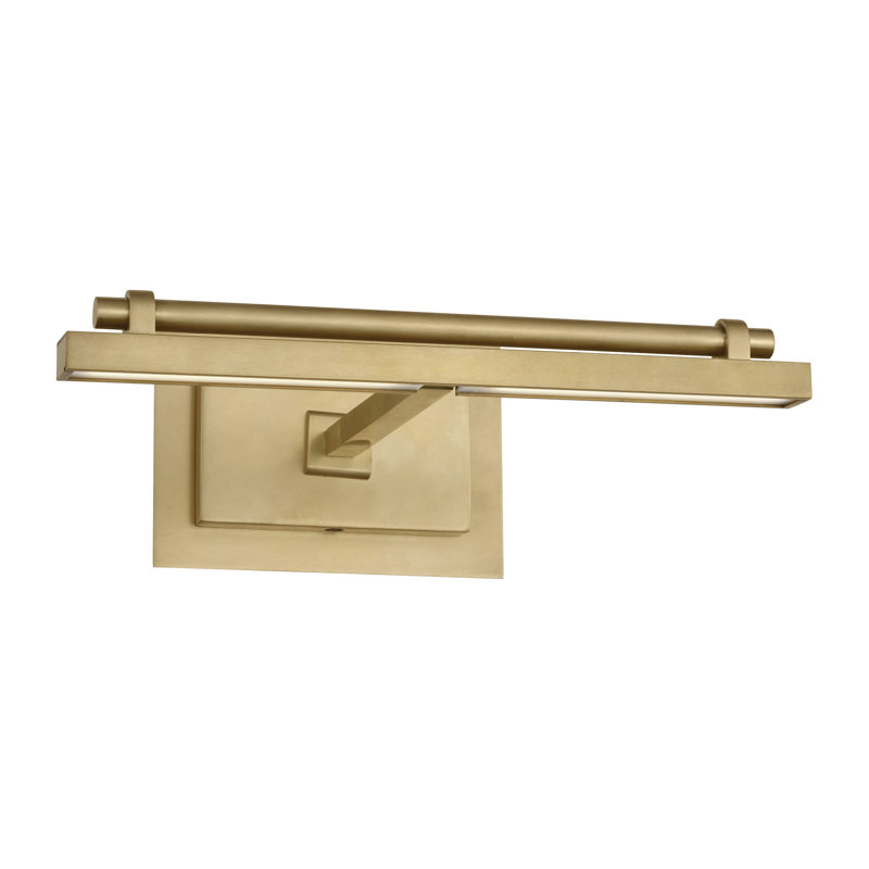 Kal Dimmable LED Wall Mounted Picture Light, Natural Brass