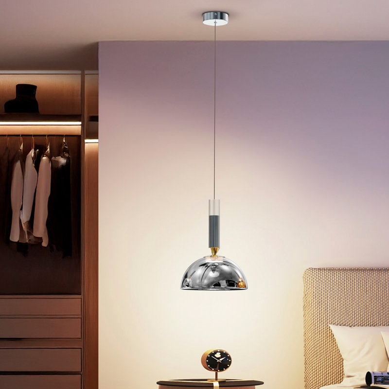 1 - Light LED Pendant, Silver