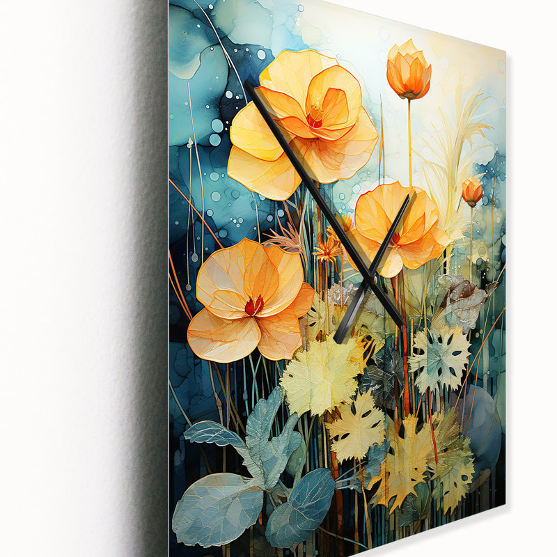 Datid - Horloges murales fleurs, Grand