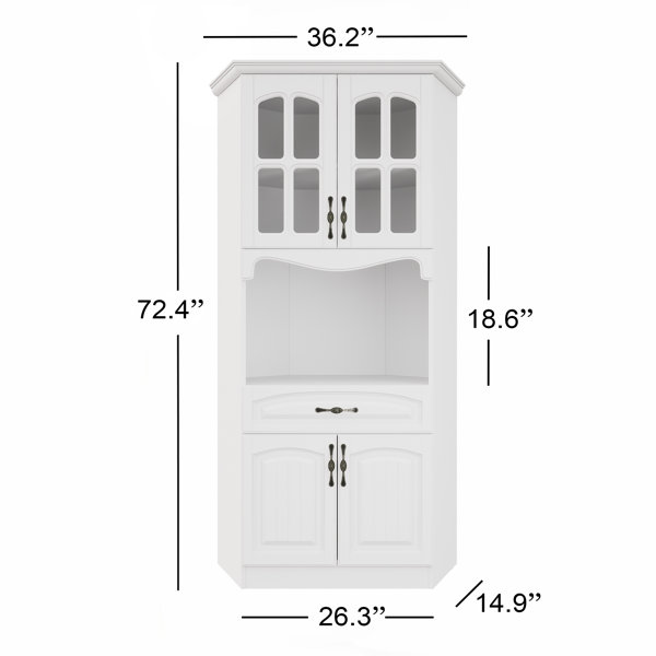 Elinna 48.4 Kitchen Pantry Winston Porter Finish: White