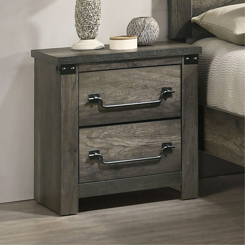 Table de chevet Farmhouse Rustic Grey