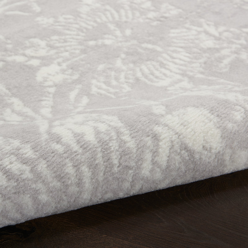 Floral Area Rug, Round 8'