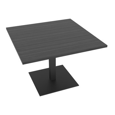 Table de conférence carrée avec base carrée en métal