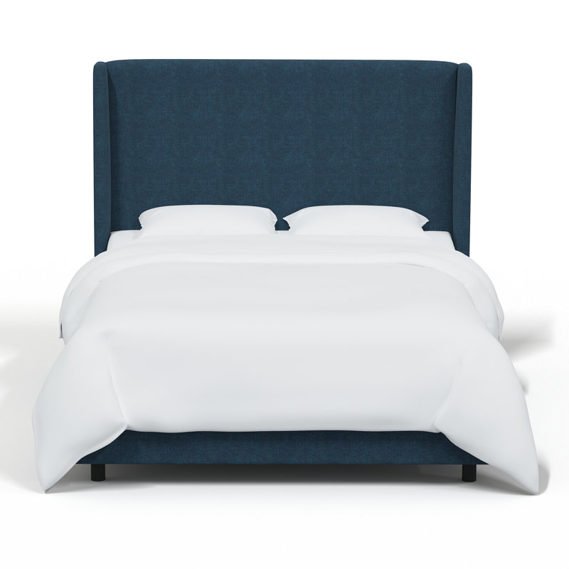 Wilburg Faine Headboard, Twin, Zuma Navy Textured Linen