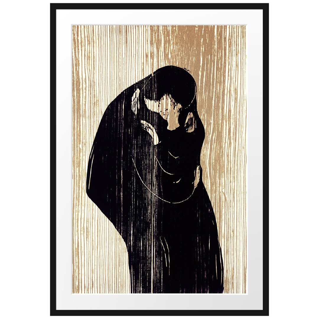 Gerahmter Kunstdruck Kiss IV von Edvard Munch