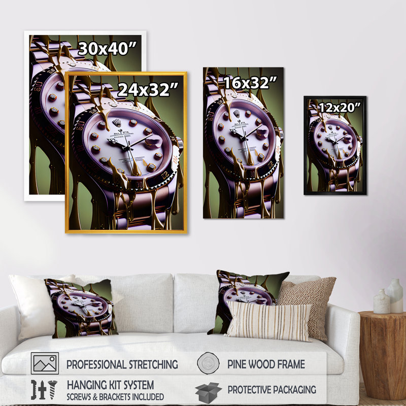 «Cher montre sur écran I», reproduction sur toile, L 12 po x H 20 po, Impression noire sur toile encadrée