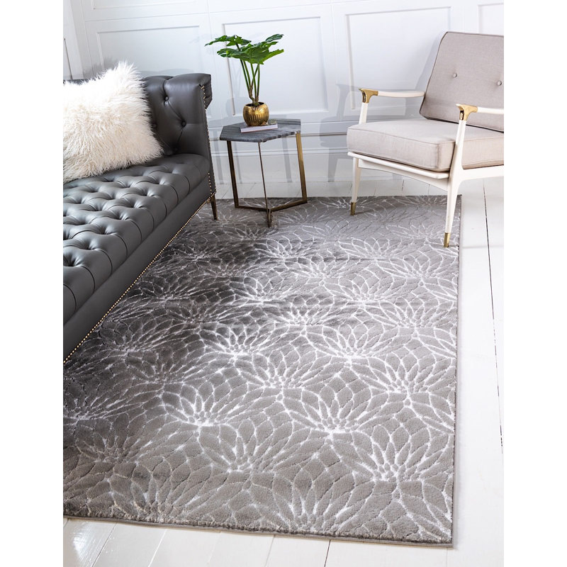 Glitzy Geometric Indoor Rug, Rectangle 4'1" x 6'1"