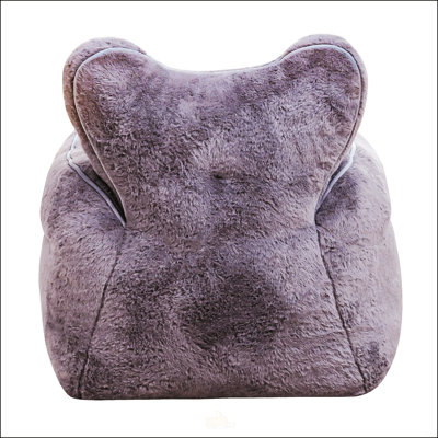 Fauteuil à billes en fausse fourrure pour enfants, en forme de cœur, chaise longue confortable et élégante pour les petits