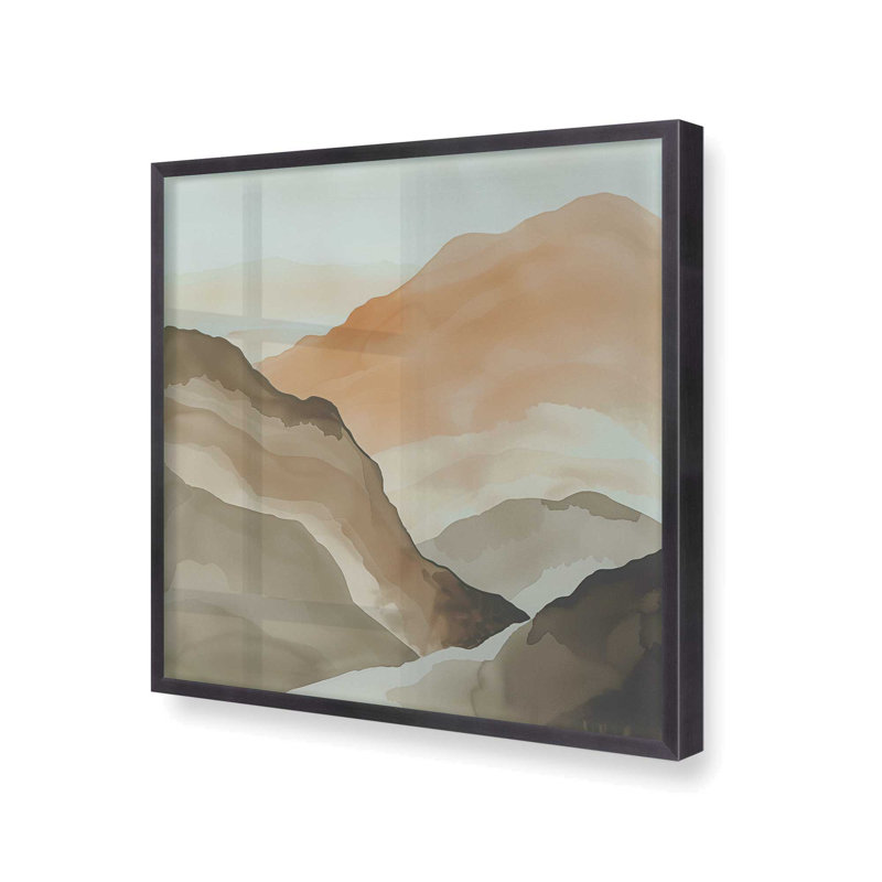 Amber Horizons II, Weathered Zinc Single Picture Framed, 21.75" H x 21.75" W