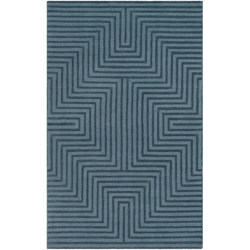 Valero Hand Loomed Wool Geometric Indoor Rug, Rectangle 2' x 3'