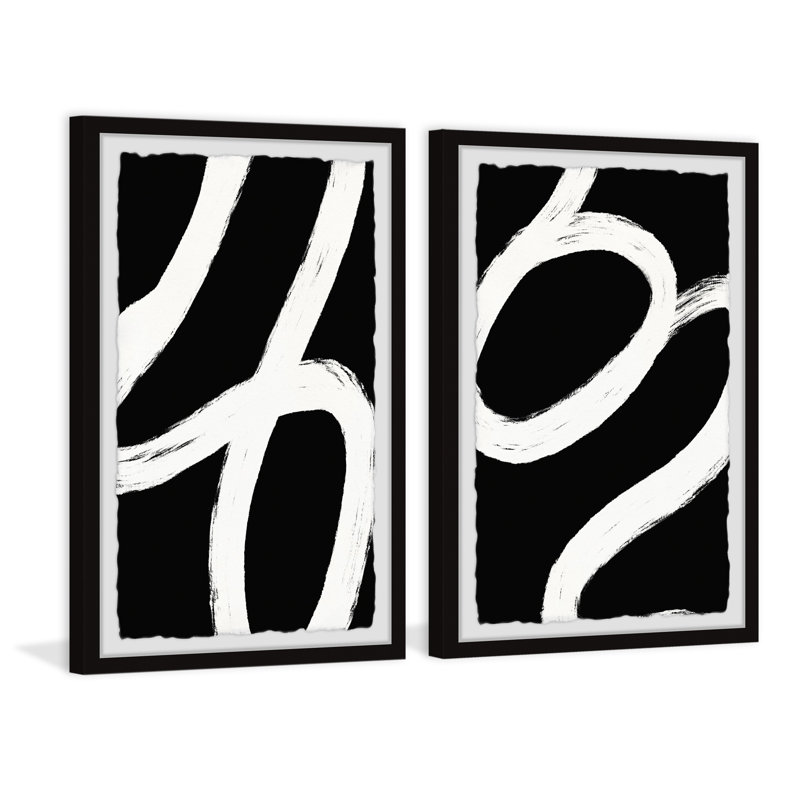 Aakash The Pocket Road by Marmont Hill - 2 Piece Single Picture Frame Painting Set, 91cm H x 61cm W x 3.81cm D