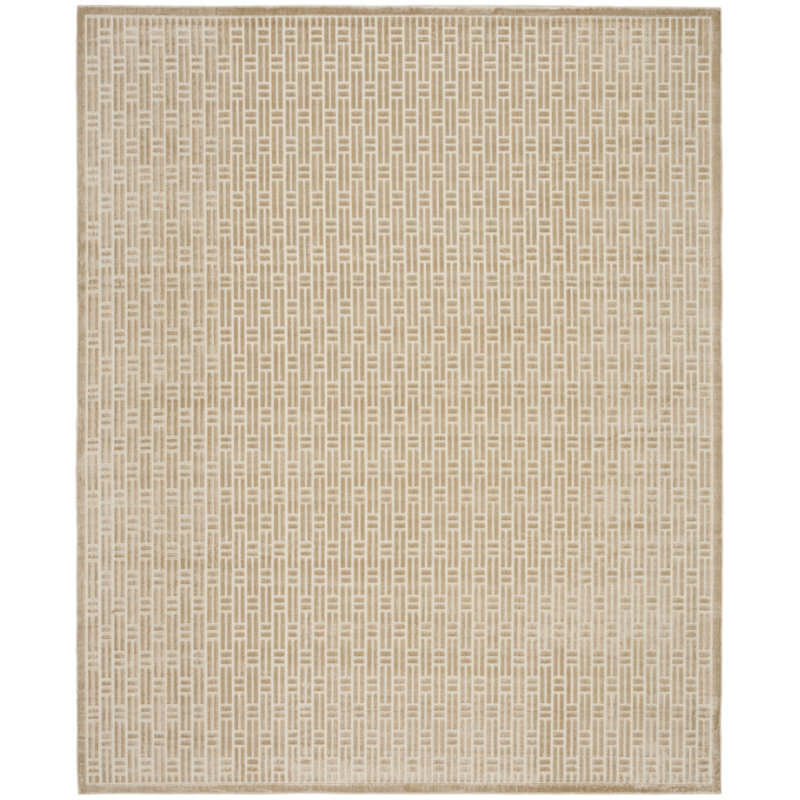 Tapis d'intérieur lavable moderne Charm 244 x 305 cm beige ivoire, Rectangulaire 8 pi x 10 pi