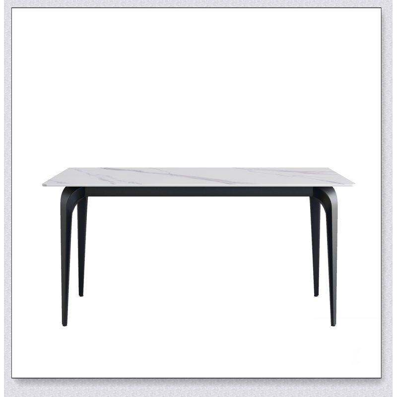Table de salle à manger 70,87 po, H 29,53 po x L 63 po x l 35,43 po, Blanc