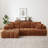 Soneson 4-Person L-Shaped Chenille Sectional Modular Sofa-1055139726
