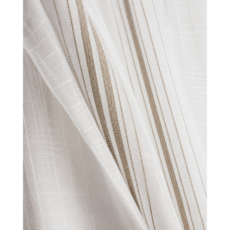 Panneau de rideau simple semi-diaphane avec passe-tringle Agamenn, 54 po x 96 po