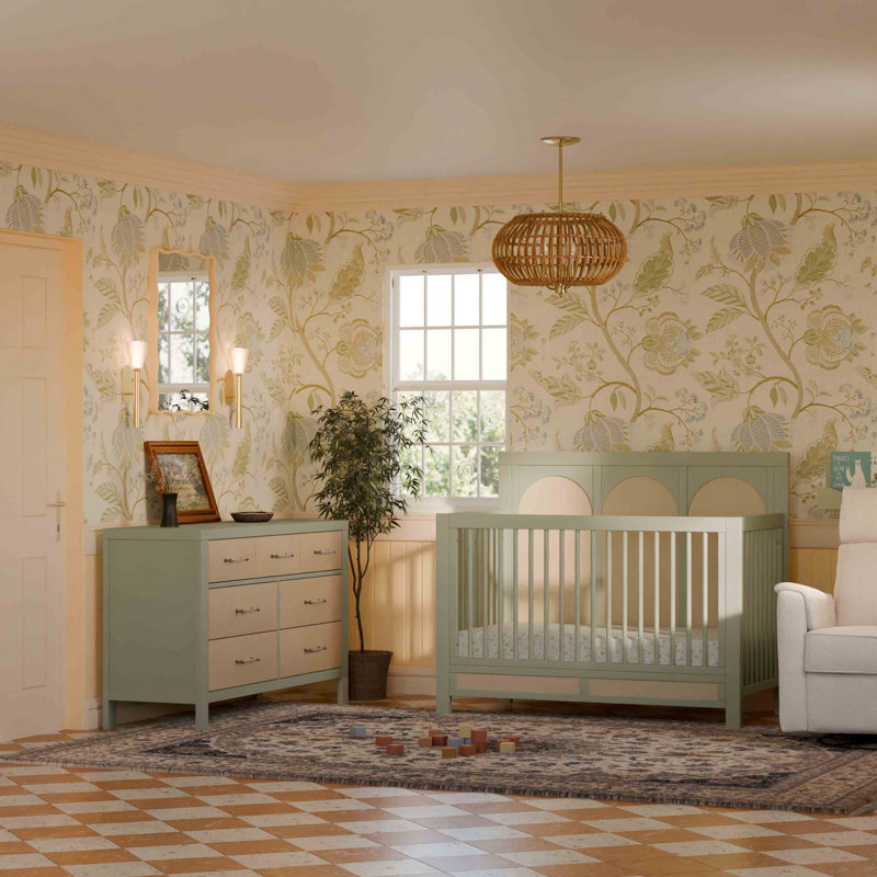 Eloise 7-Drawer Assembled Dresser, French Sage/Performance Sand Eco-Weave