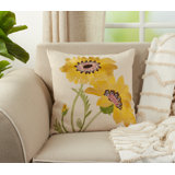 Le Tournesol Pillow Collection Embroidered Throw Pillow