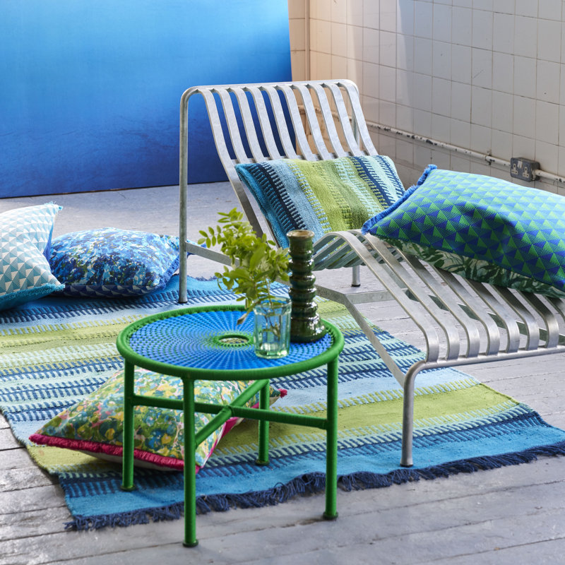 Muturi Cobalt Outdoor Rug, Rectangle 3'11" x 5'11"