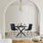Round with Iron Base Dining Table