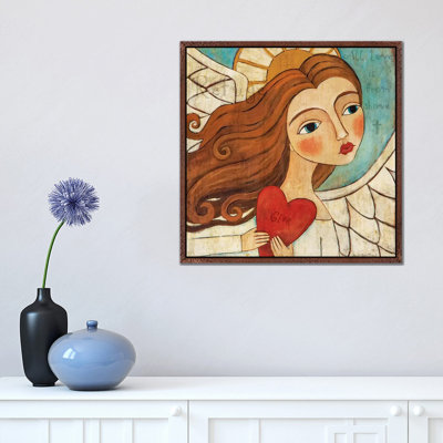 Angel in Blue with Word 1 Piece Painting on Canvas