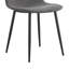  Ensemble de table de salle à manger 7 pièces avec pieds en X en métal et chaises rembourrées en lin, structure en panneau de fibres à densité moyenne, gris foncé-2081932499-2081932498