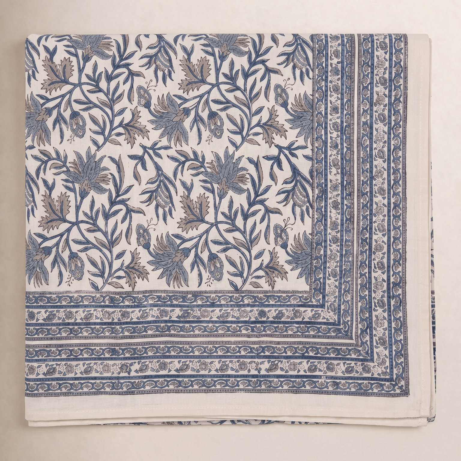 70" Printed Cotton Tablecloth